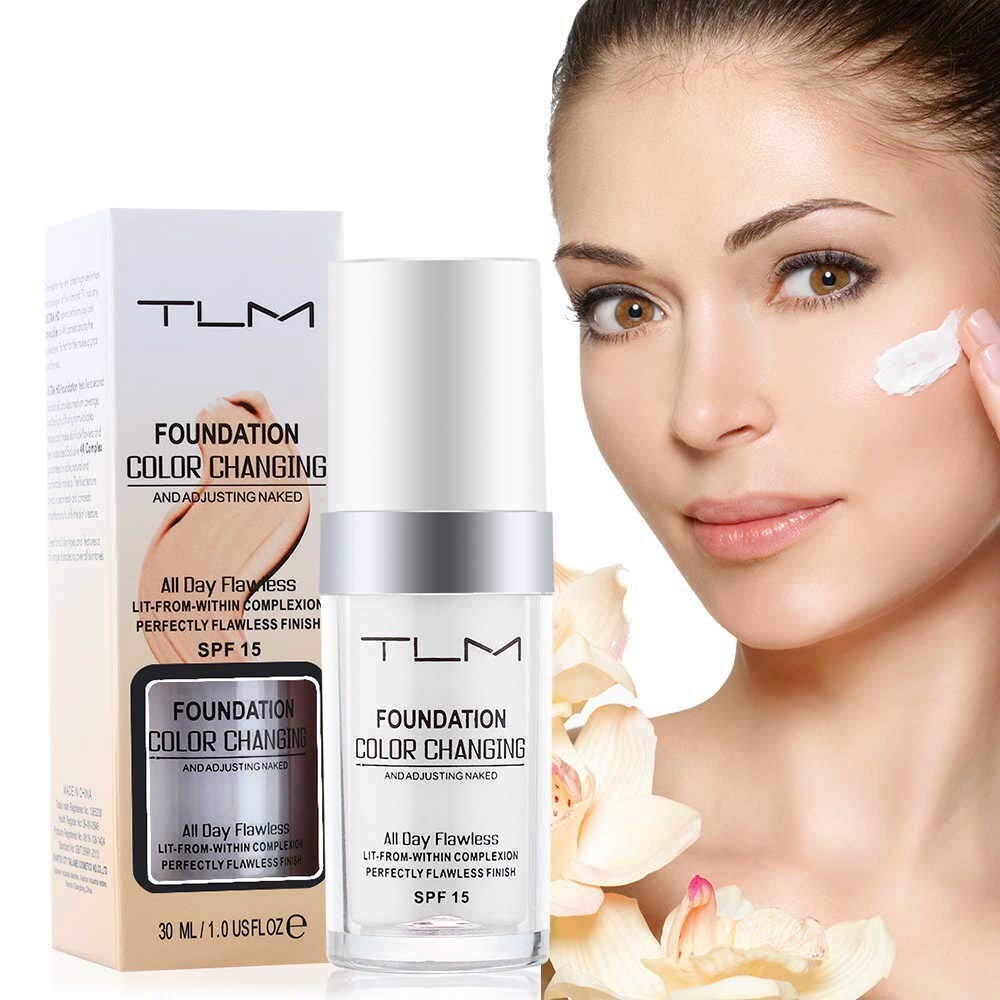 Color Changing Foundation Concealer Set - Flawless Skin Makeup with SPF 15