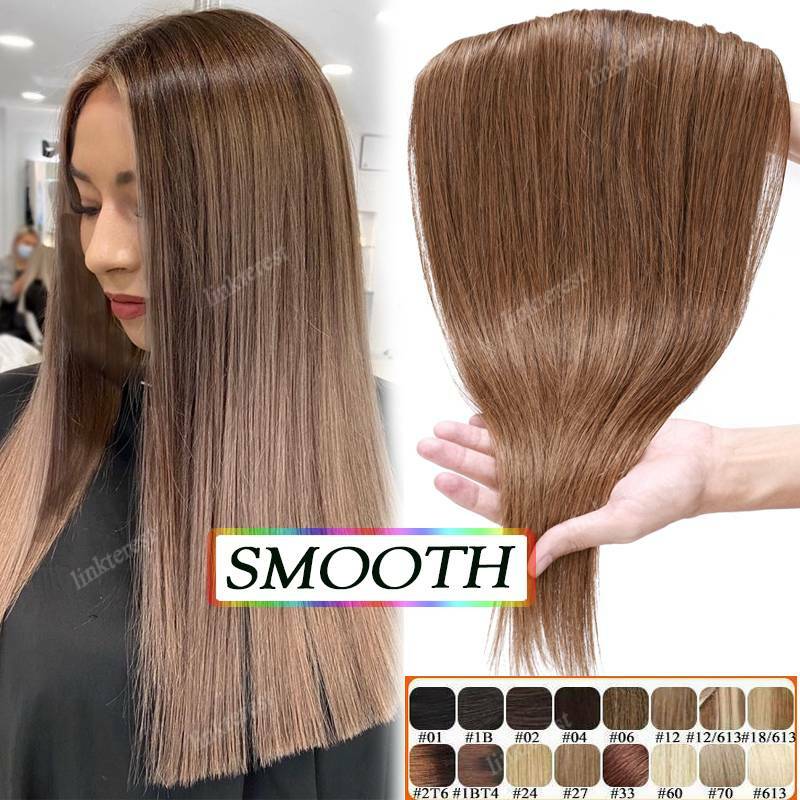 Remy Human Hair Extensions Clip-In Full Head Blonde 8-24 Inches