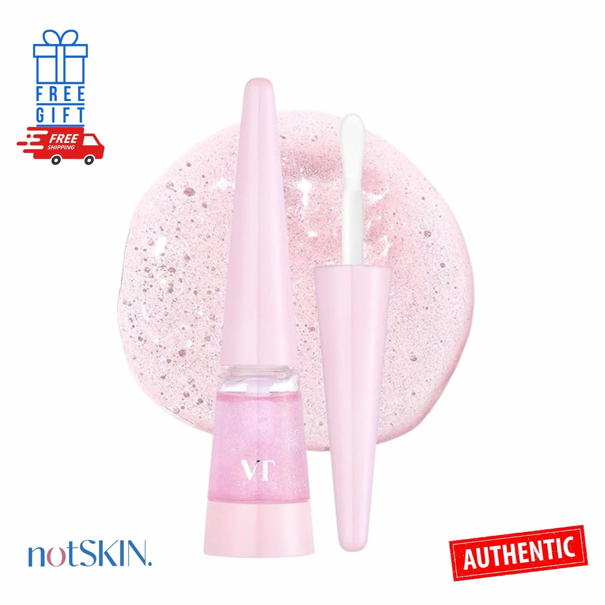 Lip Plumper Gloss with Subtle Sparkle - Volumizing Lip Shine 4.5g