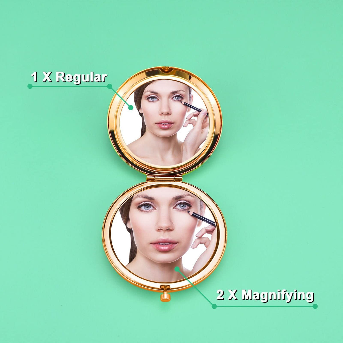 Compact Makeup Mirror for Dentists and Dental Hygienists - Foldable Stainless Steel, Funny Gift for Dental Professionals