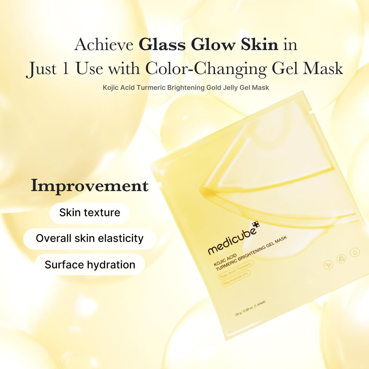 Jelly Gel Mask with Kojic Acid & Niacinamide - 4 Pack