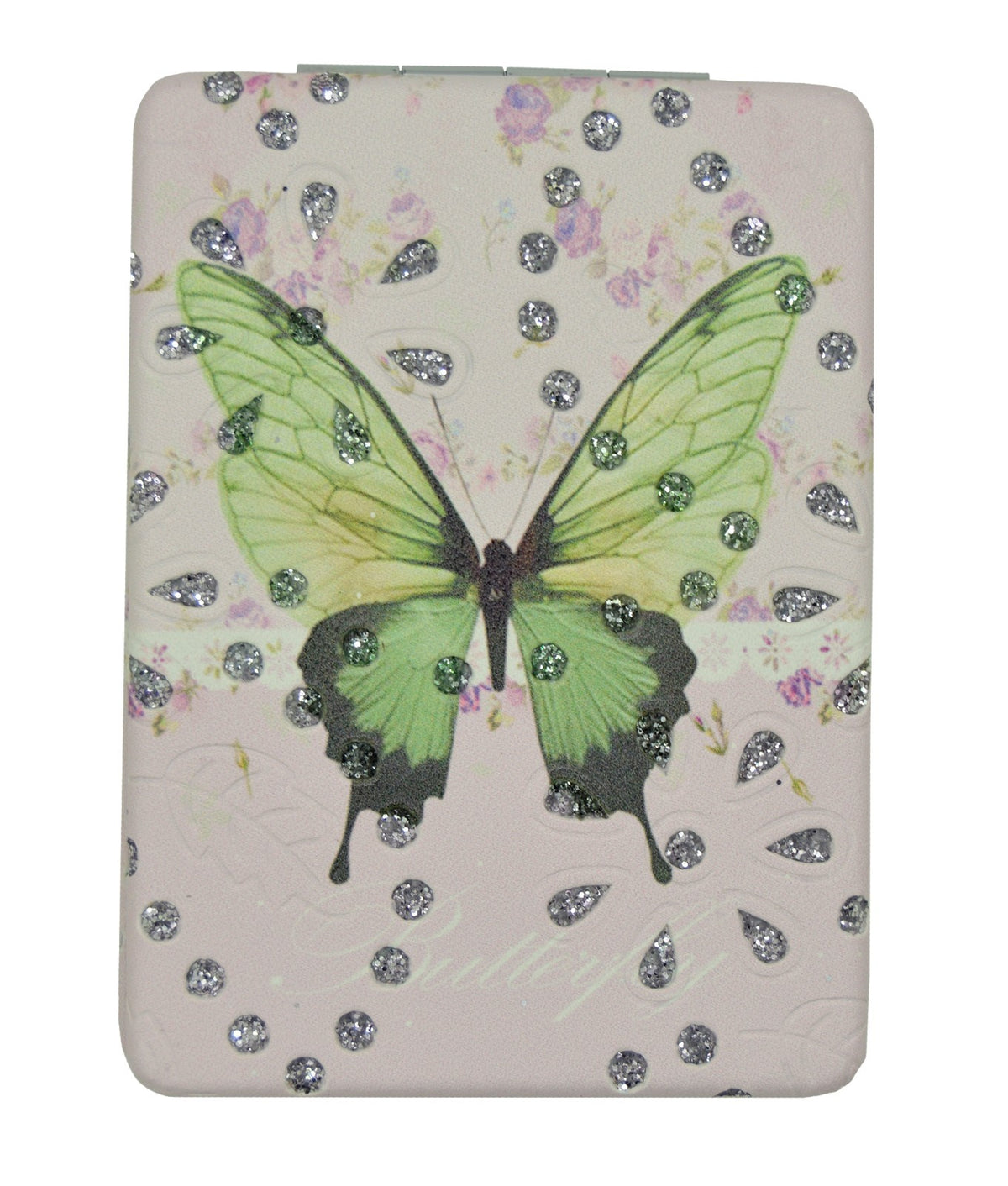 Double Compact Crystal Mirror with Rhinestones - 2 or 4 Pieces, 2.5x3.5 Inch
