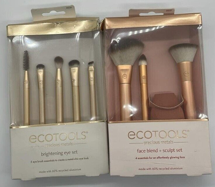 EcoTools 2-Piece Brightening Eye & Face Brush Set - Sculpt & Blend