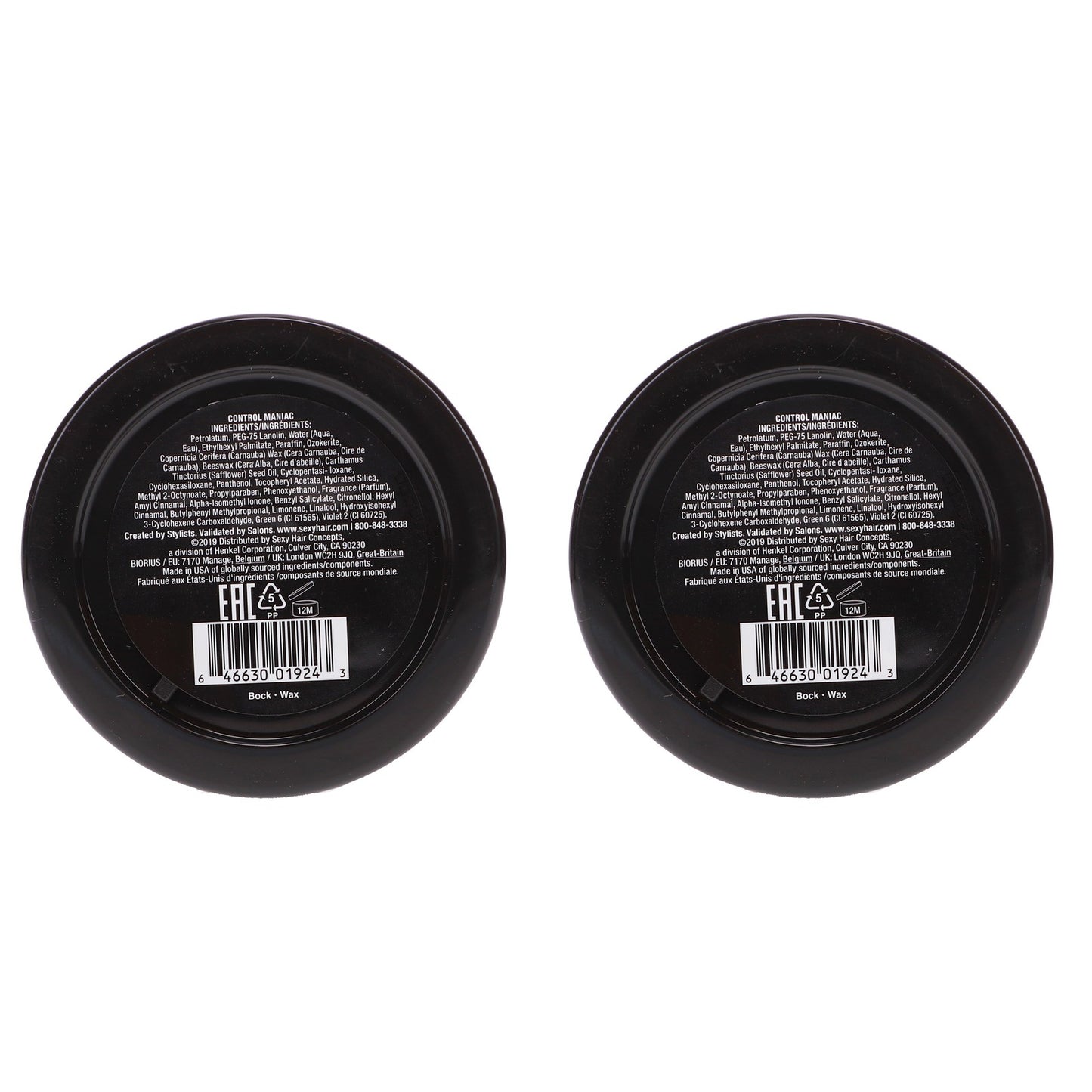 Hair Styling Wax for Hold & Shine - 2.5 oz, 2 Pack