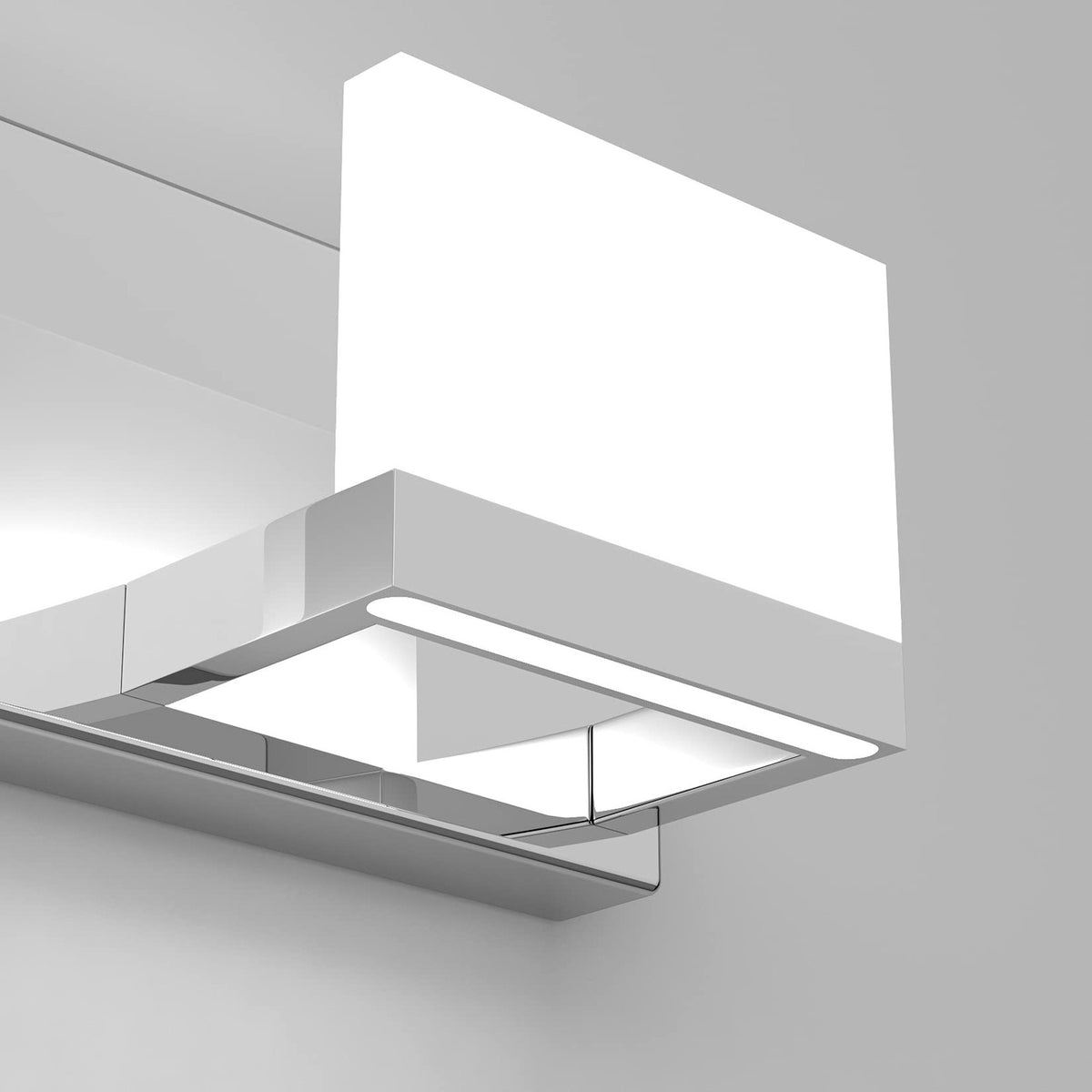 Modern Chrome LED Vanity Light 2-Light Wall Fixture for Bathroom