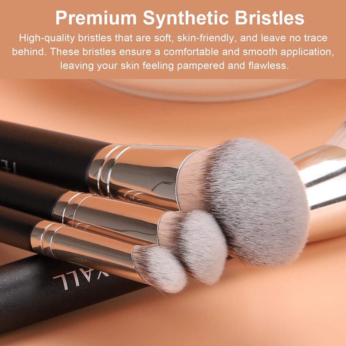 3PCS Makeup Brush Set - Angled Synthetic Kabuki Contour Foundation Tools