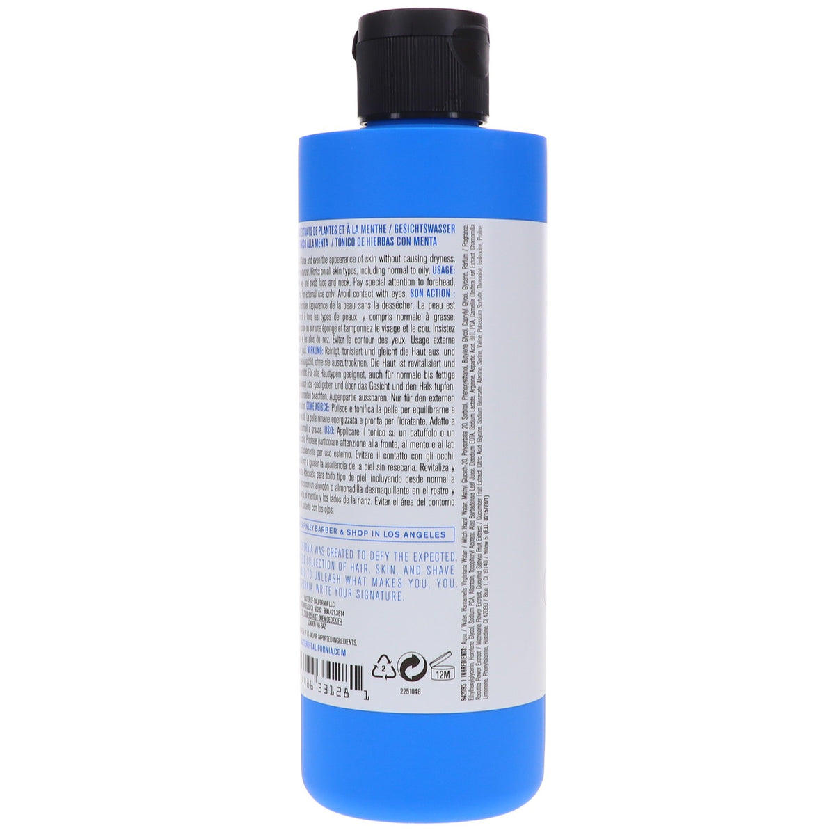 Herbal Mint Toner 8 oz - Facial Astringent