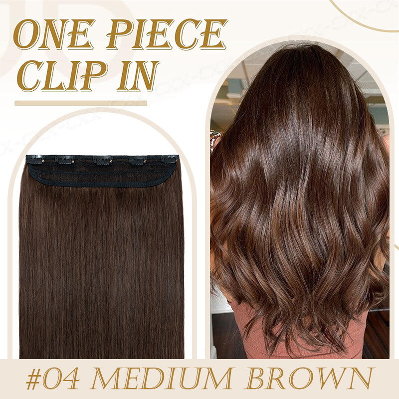 Thick Clip-In Human Hair Extensions Full Head 100% Remy Hair, Natural Black