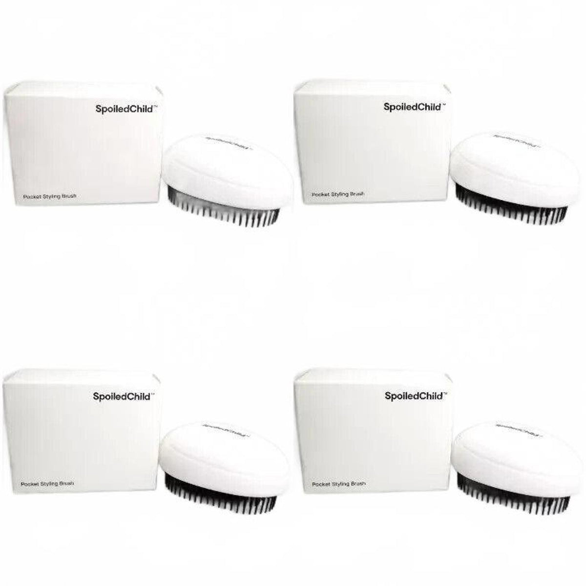 SPOILED C. POCKET STYLING BRUSH FOR ALL HAIR TYPES BOXED LOT OF 4