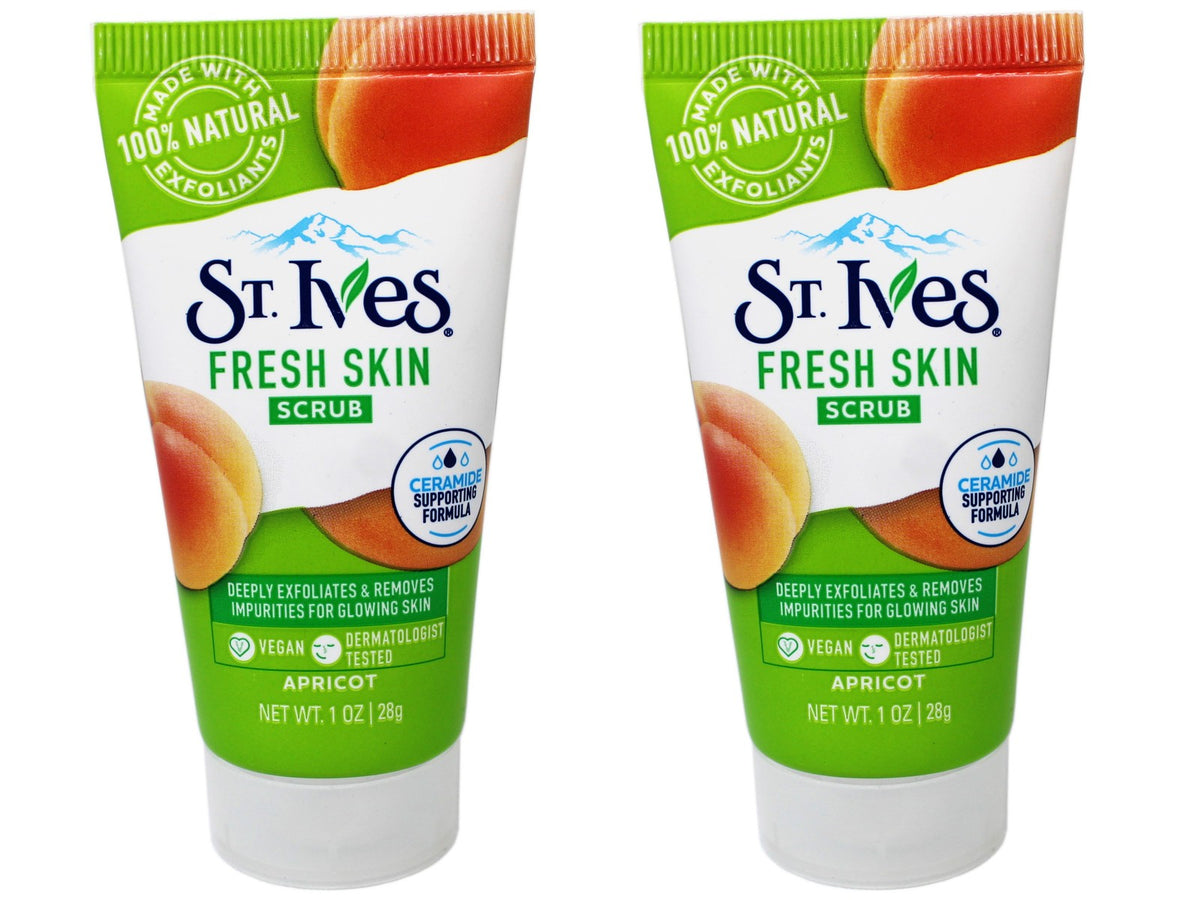 St. Ives Fresh Skin Scrub, Deep Exfoliator, Apricot, 1 OZ - 2 Pack