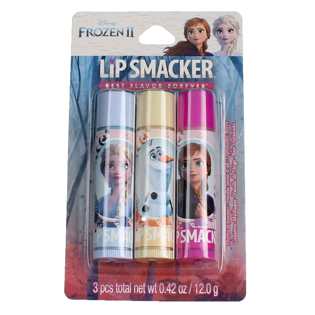 Frozen Elsa, Olaf & Anna Lip Balm Set - Moisturizing Lip Care Trio