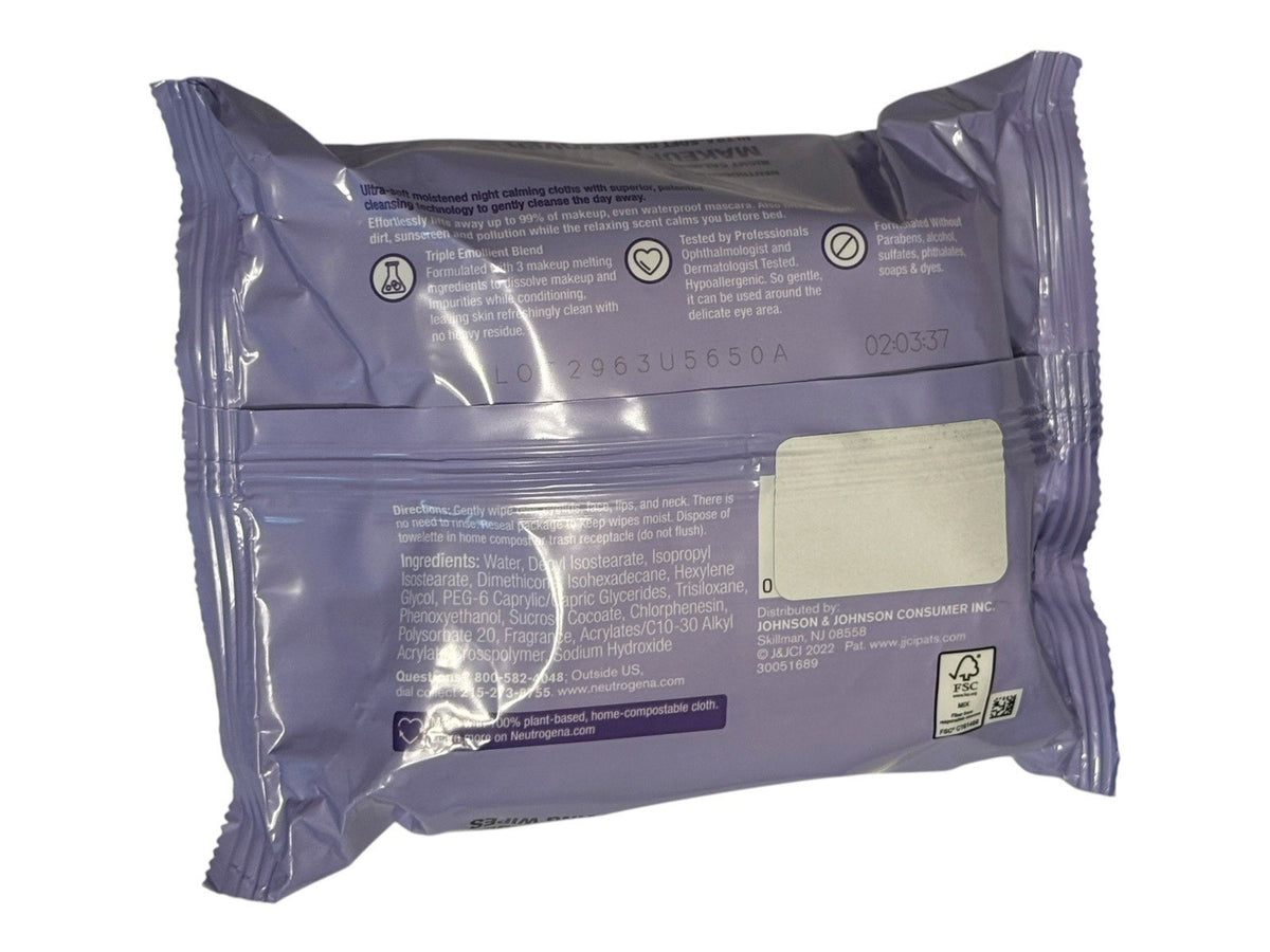 Neutrogena Day & Night Facial Cleansing Wipes - Makeup Remover, 3 Packs of 25