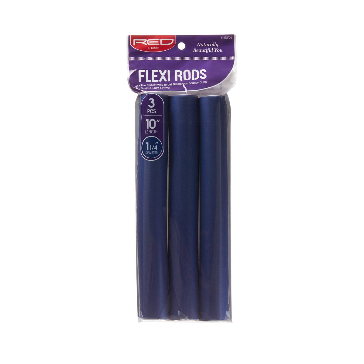 Heatless Hair Curlers Flexi Rods for Natural Curls and Volume - Black