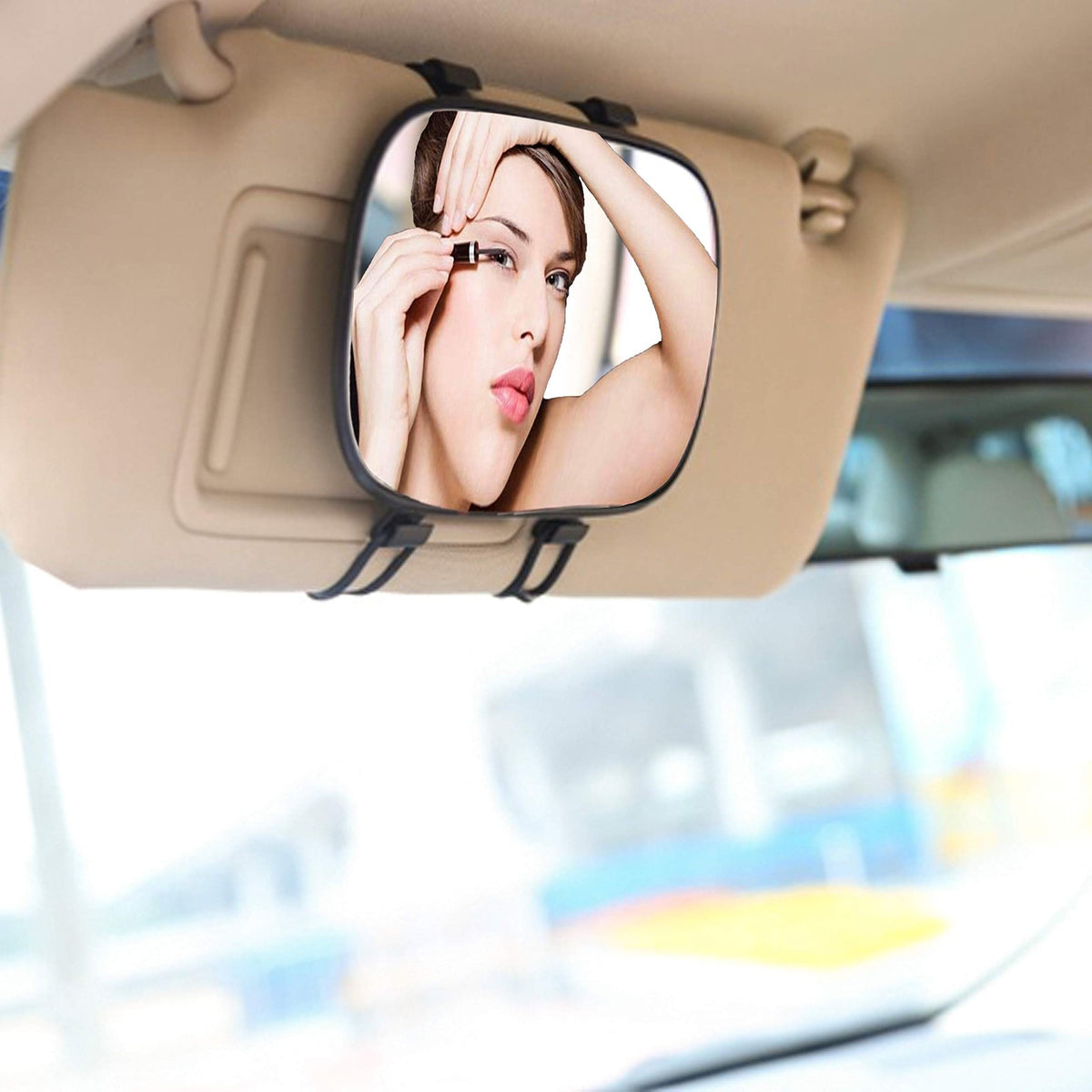 Auto Visor Mirror - Universal Adjustable Makeup Vanity Mirror for Car, SUV, Truck