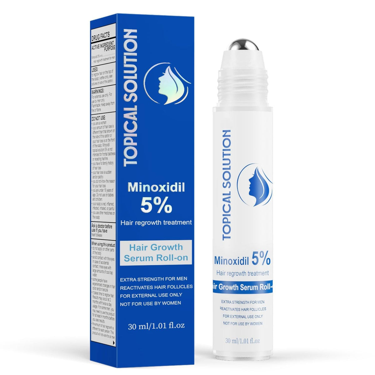 5% Minoxidil Hair Regrowth Solution for Men – Roll-On