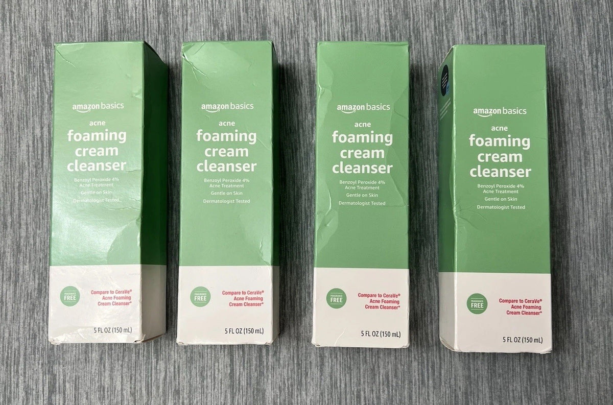 Acne Foaming Cream Cleanser with Benzoyl Peroxide - Discontinued, 4 Pack