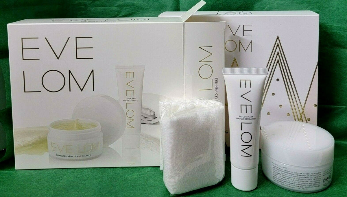 Eve Lom Skincare Set - Cleanser & Rescue Mask with Cotton Cloth