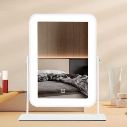 Rechargeable 9x11 LED Makeup Mirror with Dimmable Touch & 3 Color Modes
