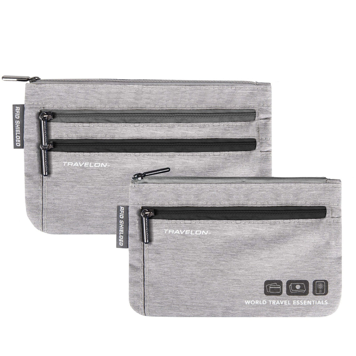 Travelon Travel Wallet Set with RFID Shielding - Gray Heather