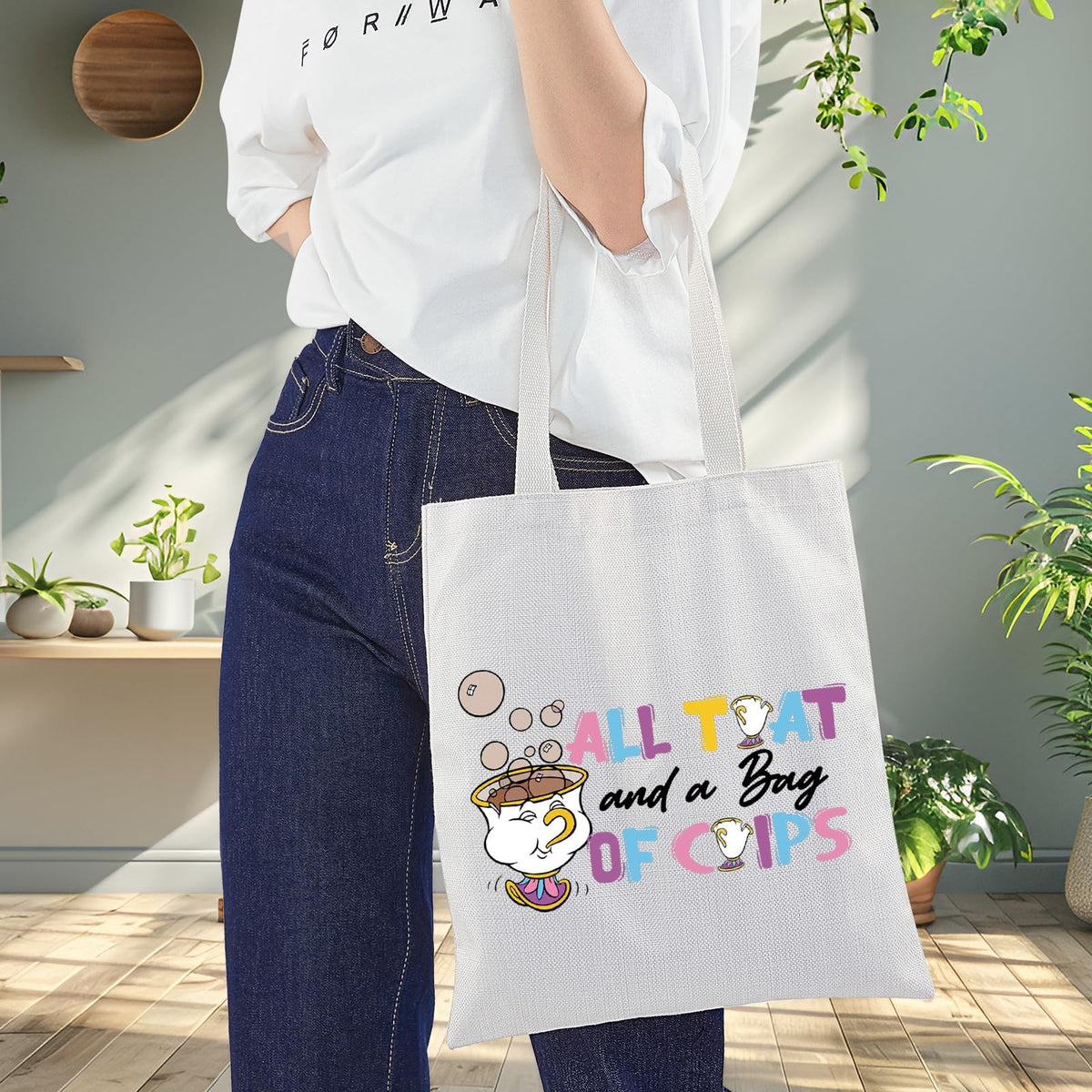 Mrs. Potts and Chip Makeup Bag - Medium Cosmetic Travel Pouch
