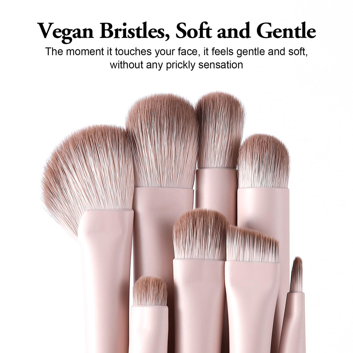 Professional Eye Makeup Brush Set - 8 Vegan Brushes for Blending & Detailing