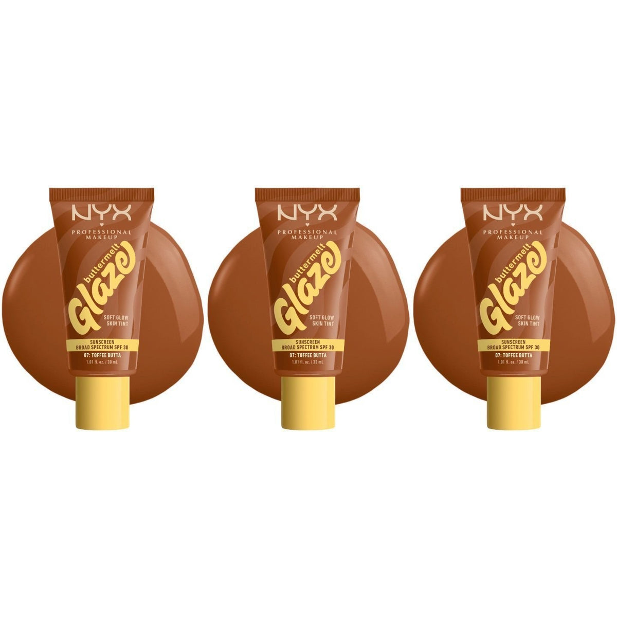 Tinted Moisturizer SPF 30 Toffee Butta Pack of 3 - Hydrating Face Lotion