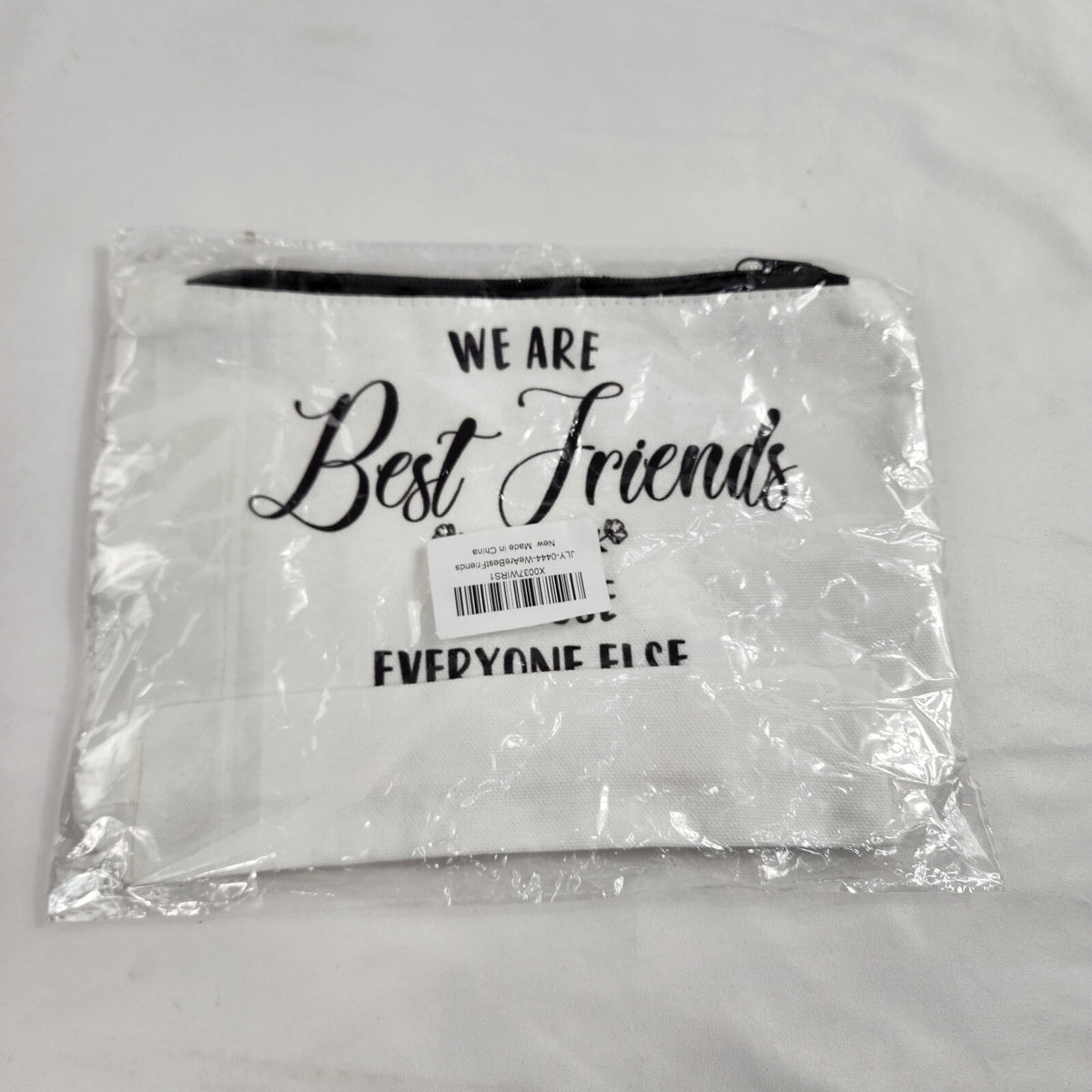 Travel Makeup Pouch Cosmetic Bag - Best Friend Gift, 7x10 Inches