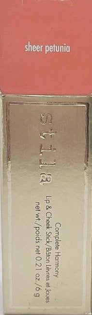 Stila Lip & Cheek Stick Sheer Petunia - Dual Lip and Blush Makeup