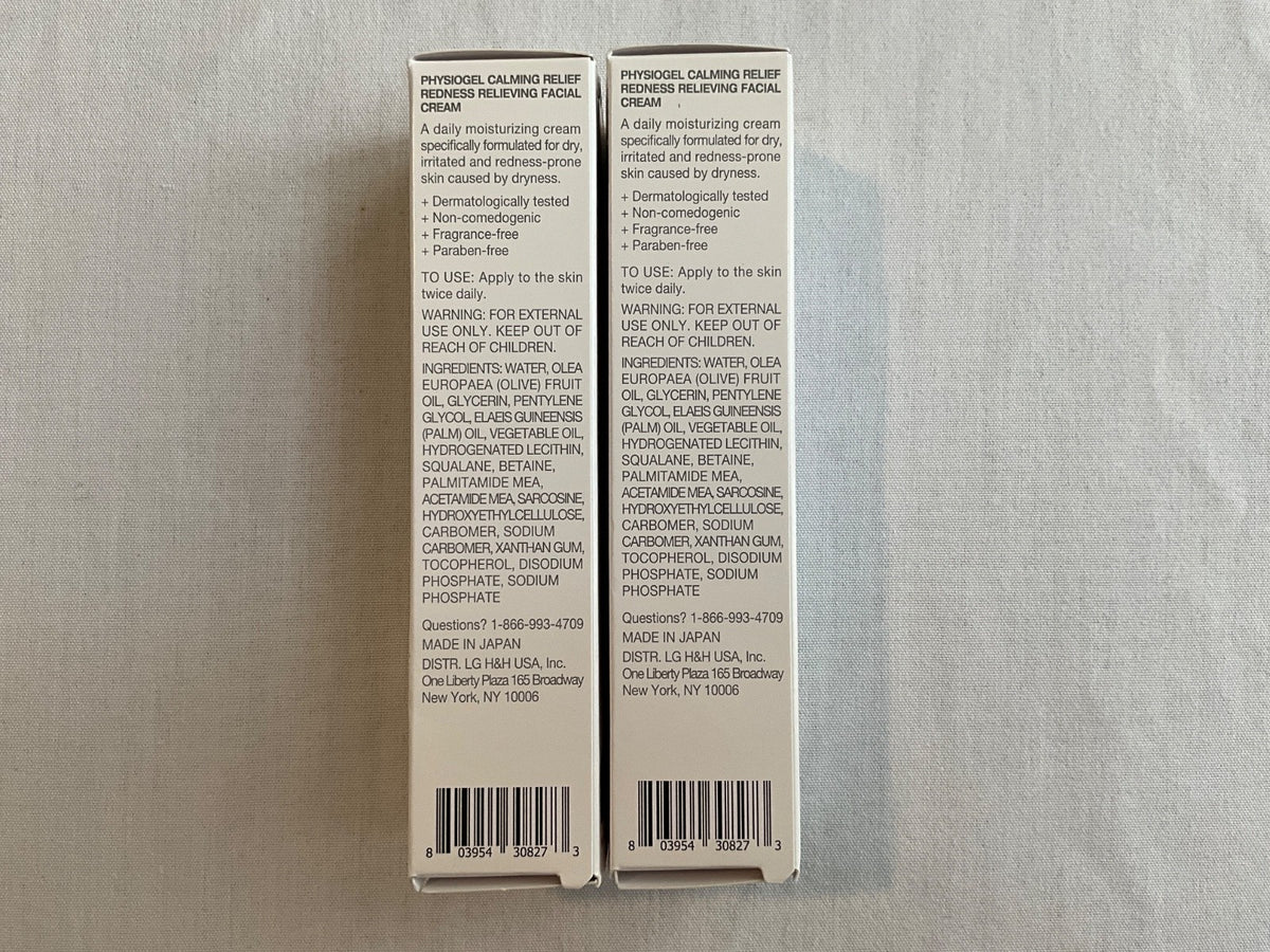 2 X PHYSIOGEL Calming Relief Redness Relieving Facial Cream 50 ml/1.7
