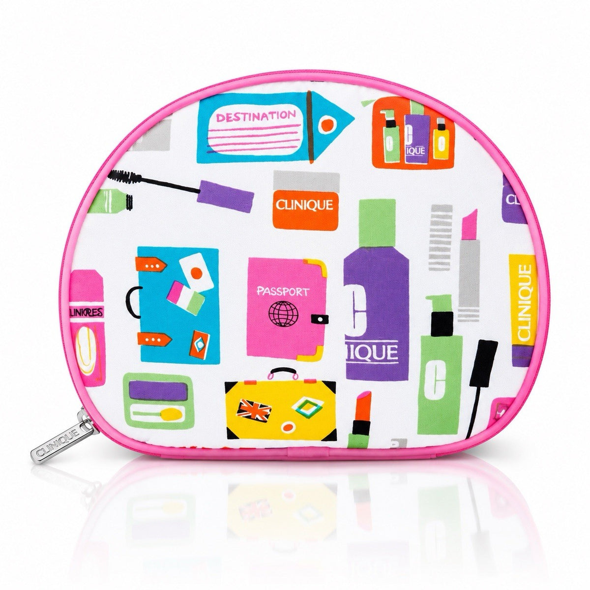 Travel Cosmetic Bag Organizer Set - Pink Trim, 2-Pack