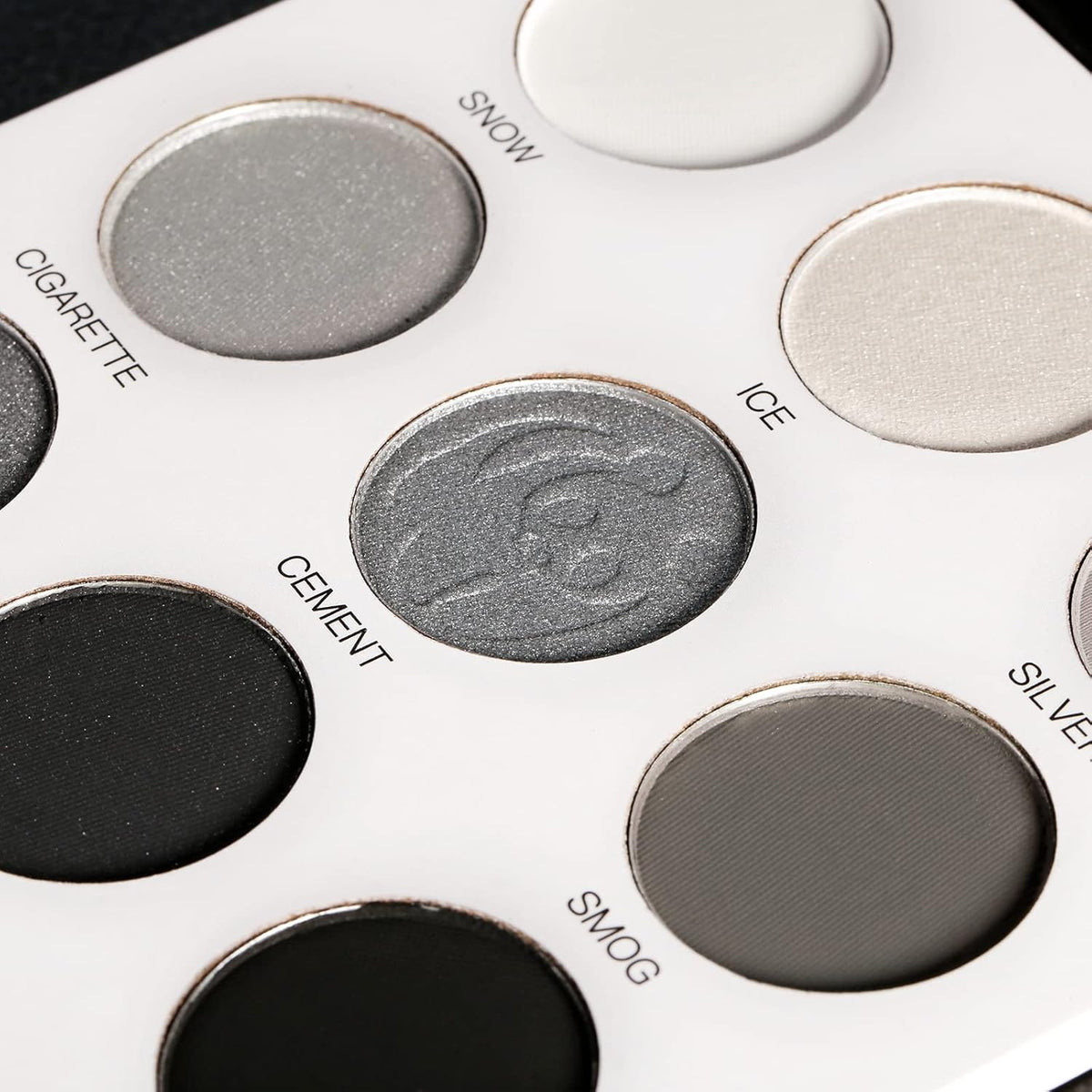 Smoky Eye Shadow Palette 9 Color Black Gray Matte Shimmer Glam Palette