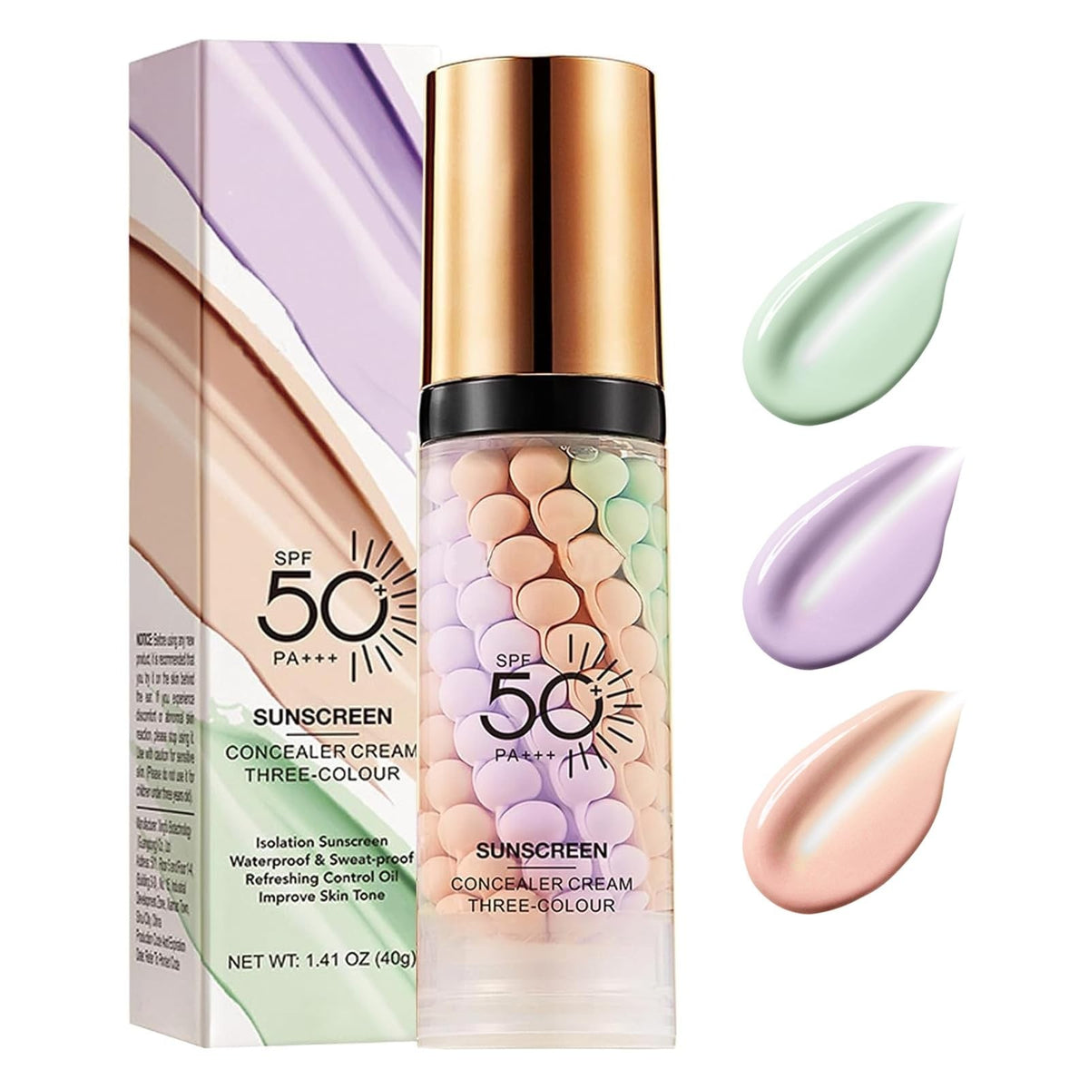 3-in-1 Face Primer with SPF 50 - Hydrating Sunscreen & Makeup Base