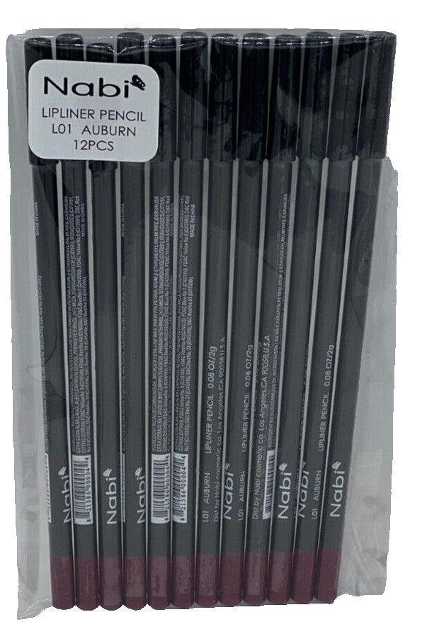Lip Liner Pencil Set - 12 Long-lasting Auburn Lip Pencils 7.5 Inches