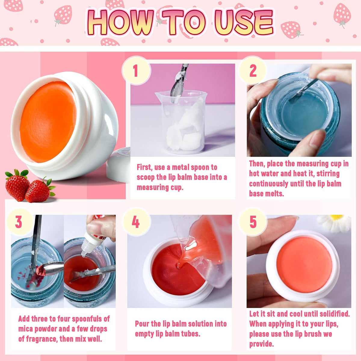 DIY Lip Balm Making Kit for Girls and Women - 39 Pieces, Natural Ingredients