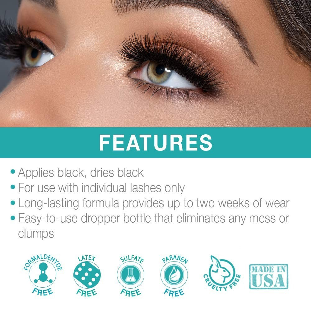 Waterproof Lash Adhesive Duo 7g - Long-Lasting, Easy to Apply, Dark