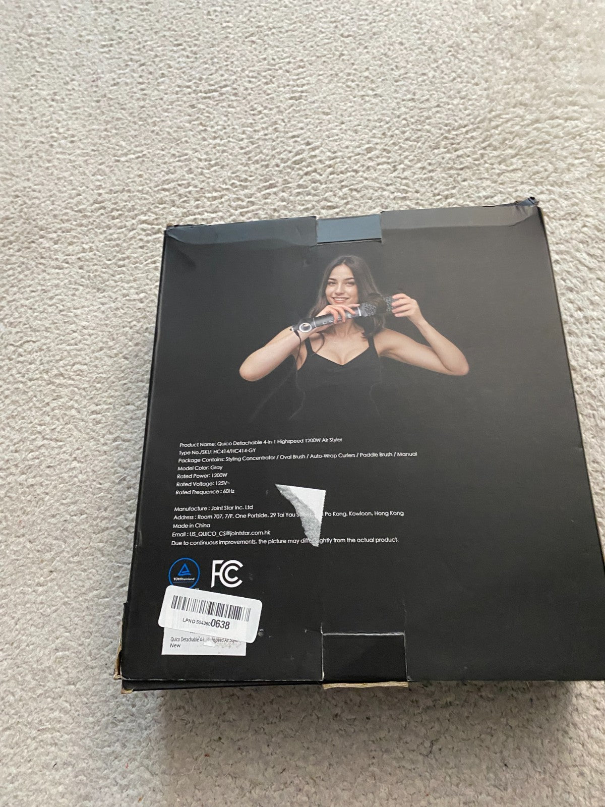 High-Speed 1200W Air Styler with Detachable 4-in-1 Attachments
