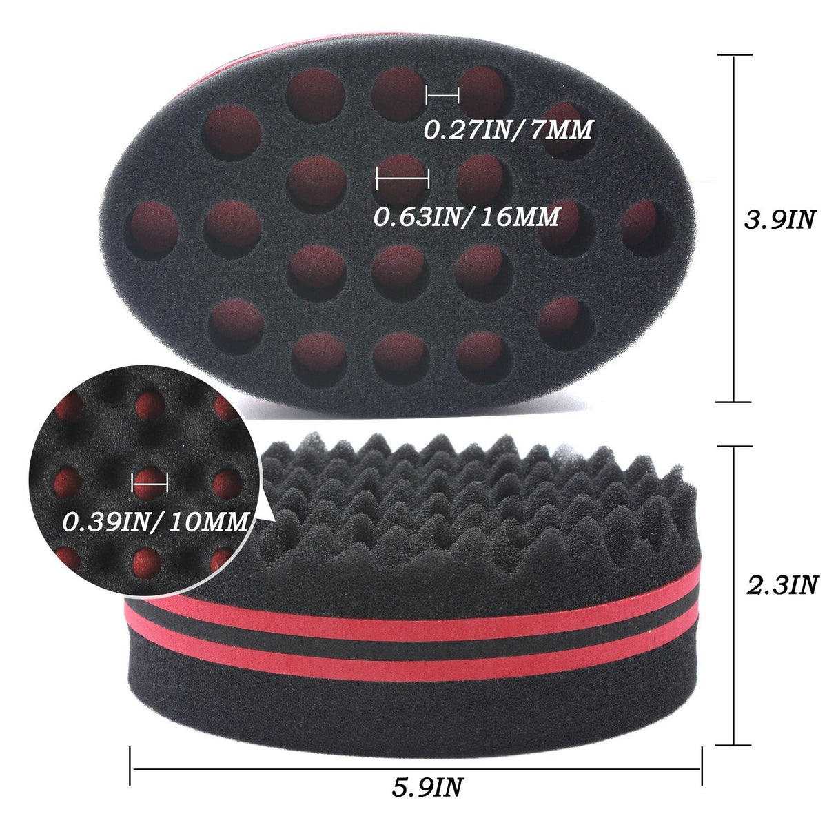 Magic Hair Sponge Brush for Waves Dreadlocks Coils Afro Curls - Hair Styling Tool