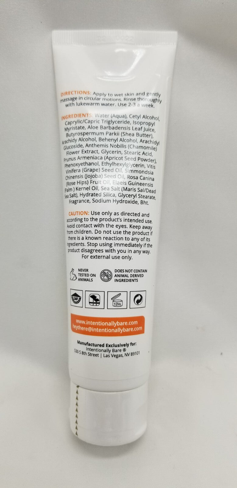 Intentionally Bare Exfoliating Face Scrub with MCT Oil (3.4 oz)