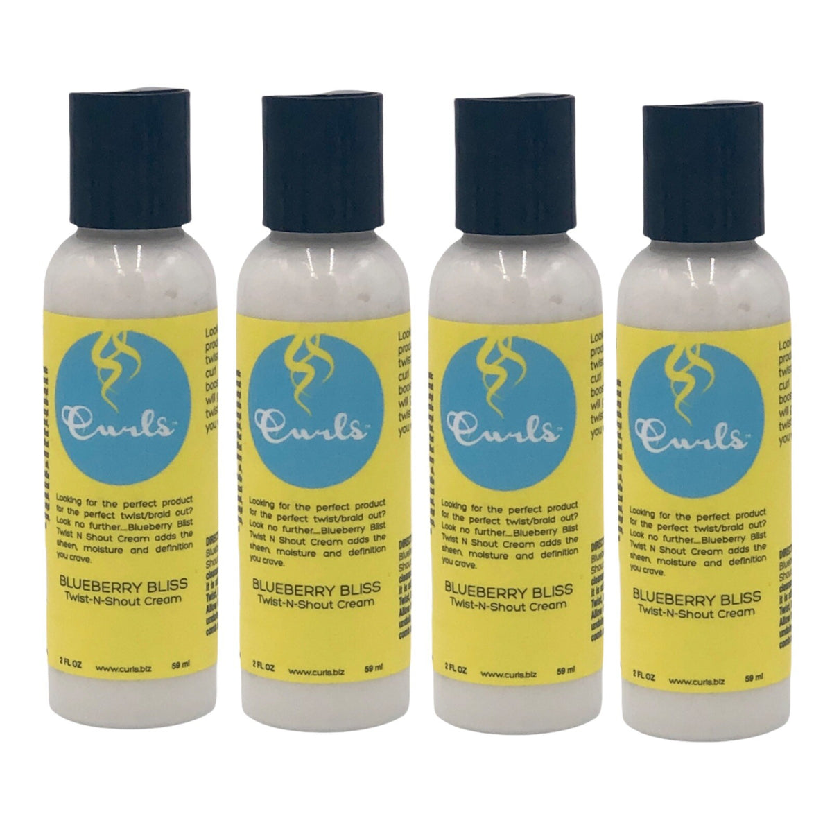 Curls Blueberry Bliss Twist N Shout Cream 4 Pack - 2 oz Travel