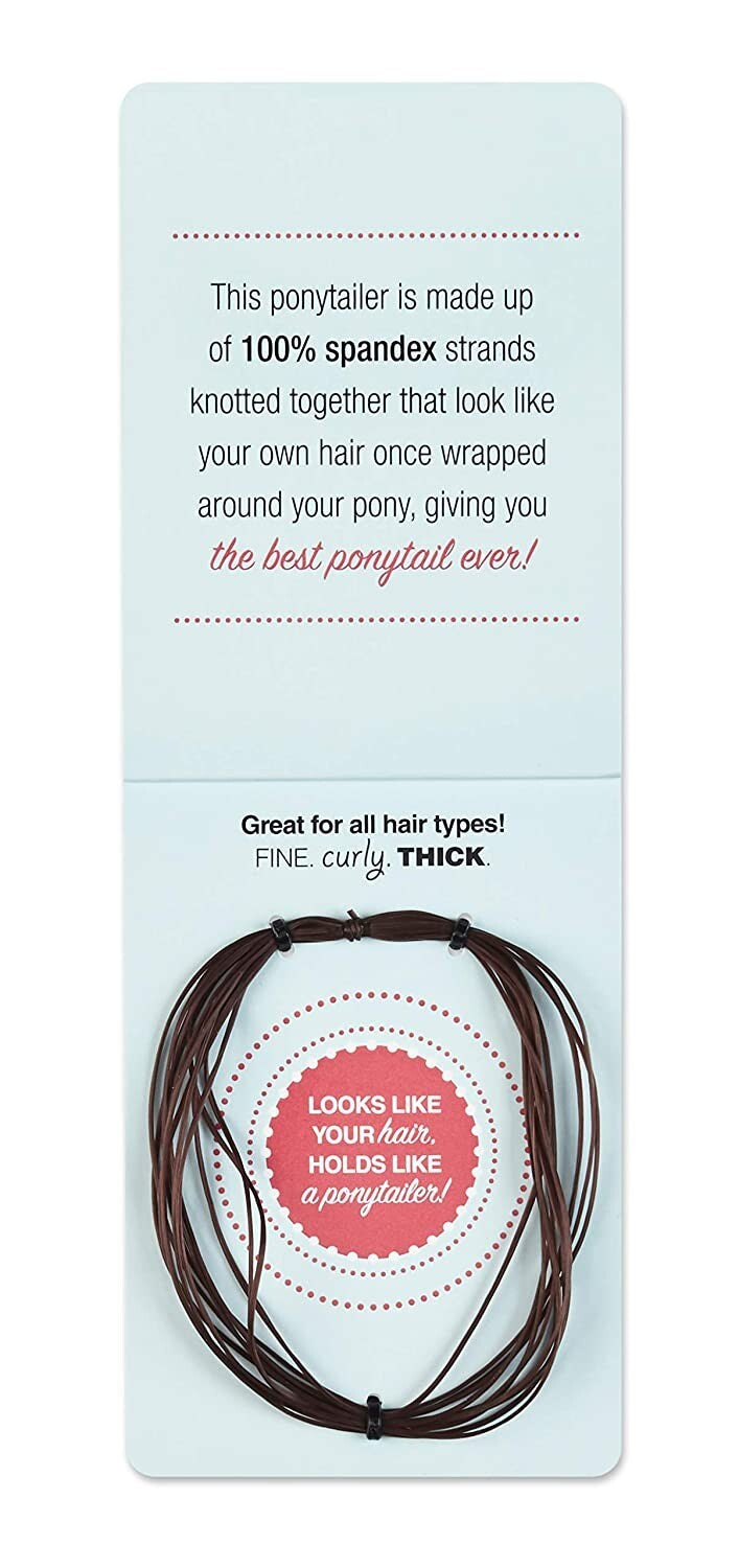 Lot of 2 Scunci Color Match Multi-Strand Spandex Ponytailer For Brown