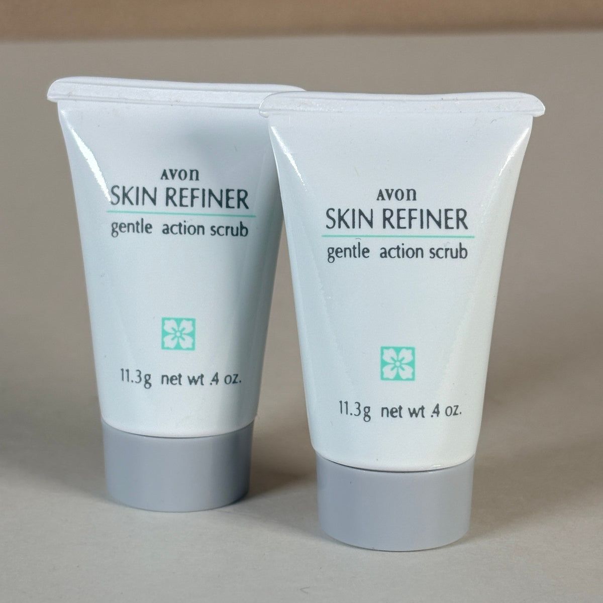 (2) Avon Skin Refiner Gentle Action Scrub Travel Size .4 fl oz NOS
