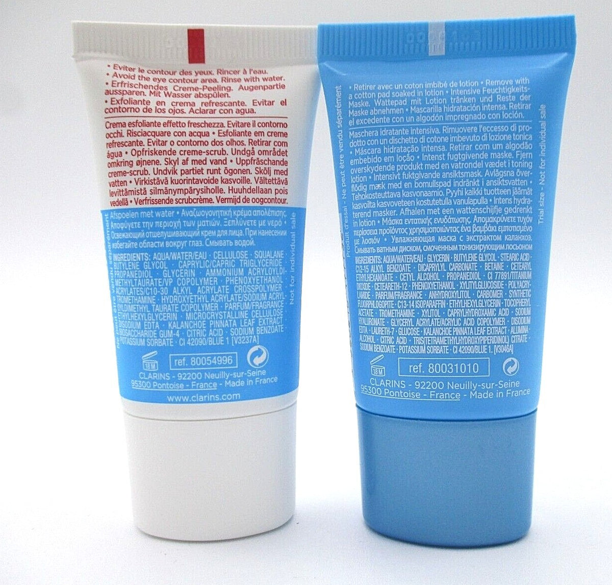 Set/2 Clarins Fresh Scrub Refreshing Cream / SOS Hydration Mask