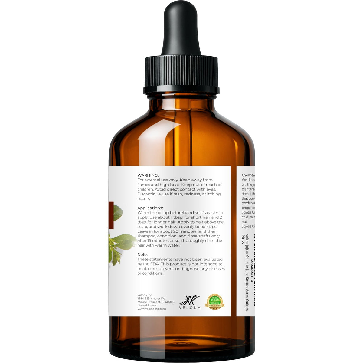 Pure Jojoba Oil - Natural Cold Pressed Moisturizer & Hair Treatment