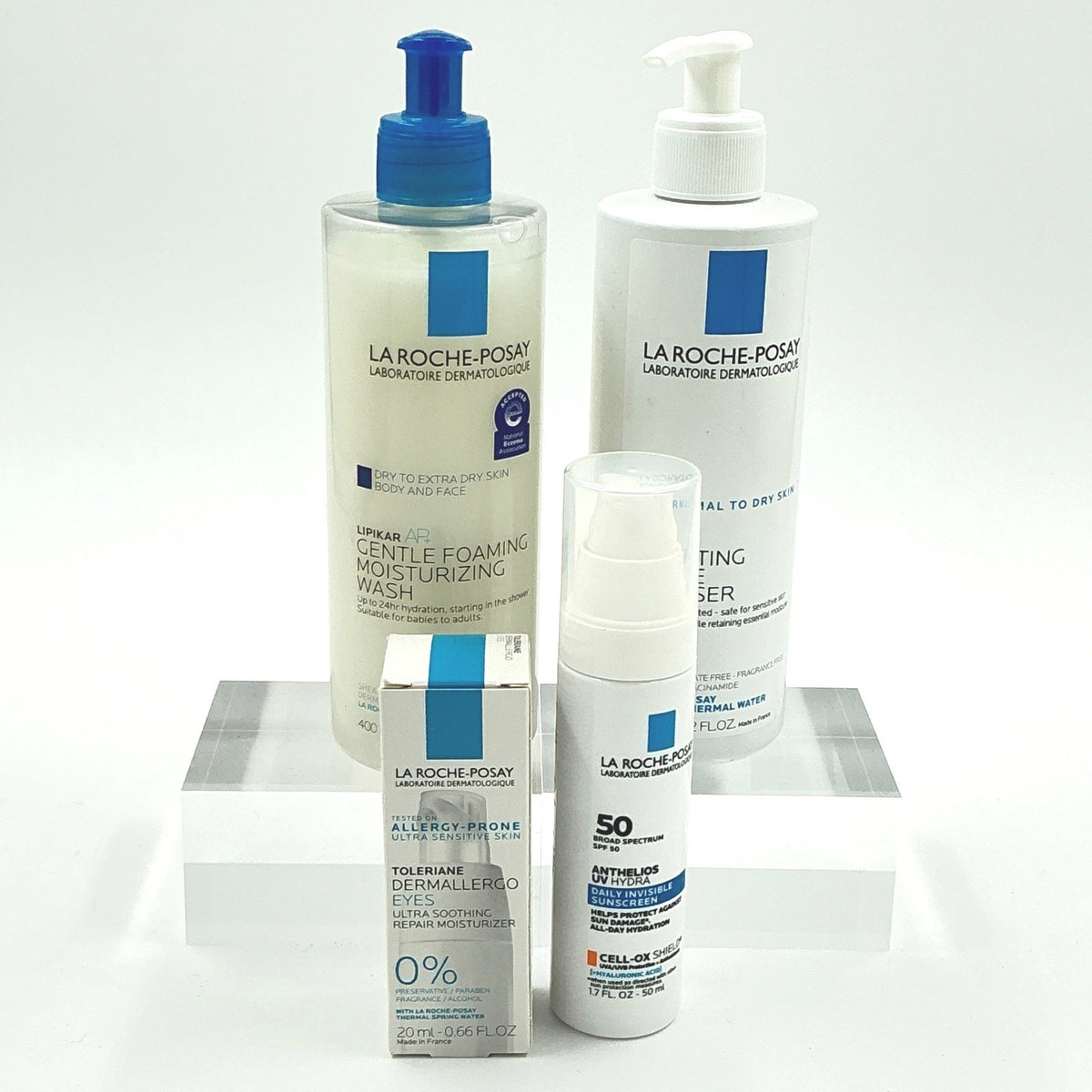Sensitive Skin Skincare Set with SPF 50 and Eye Cream - 4 Piece La Roche-Posay