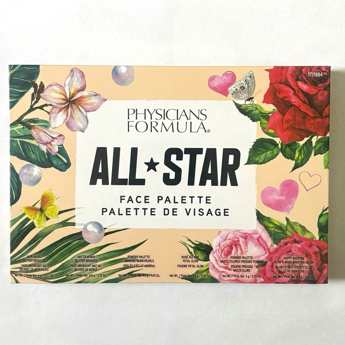All-in-One Face Palette with Bronzer, Blush & Highlighter - Hypoallergenic Makeup