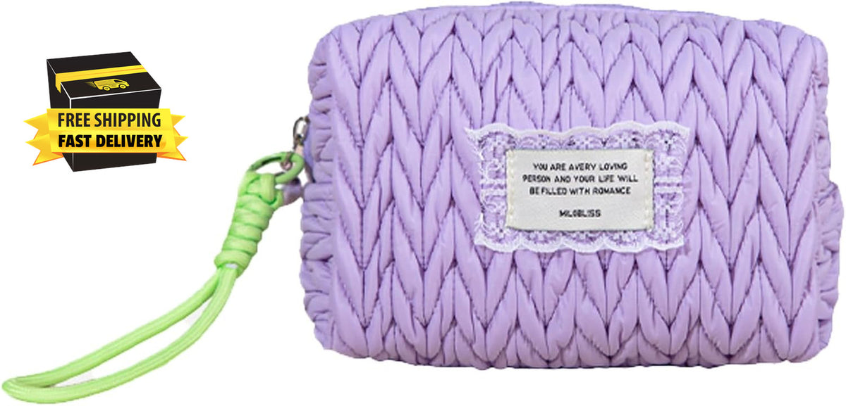 Large Hemp Rope Cosmetic Bag for Women - Travel & Makeup Organizer