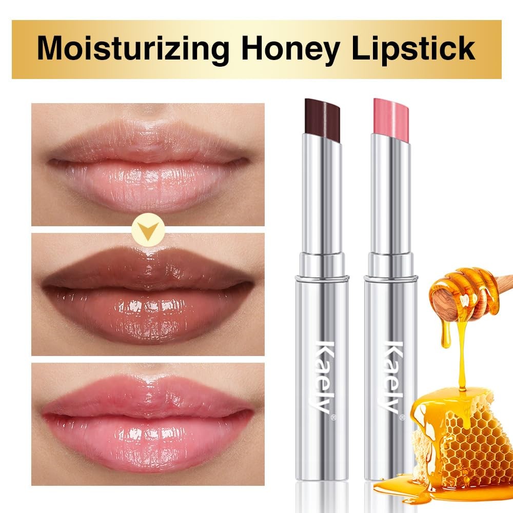 Hydrating Tinted Lip Balm Set - Black Dusty Pink, Nourishing & Sheer Finish