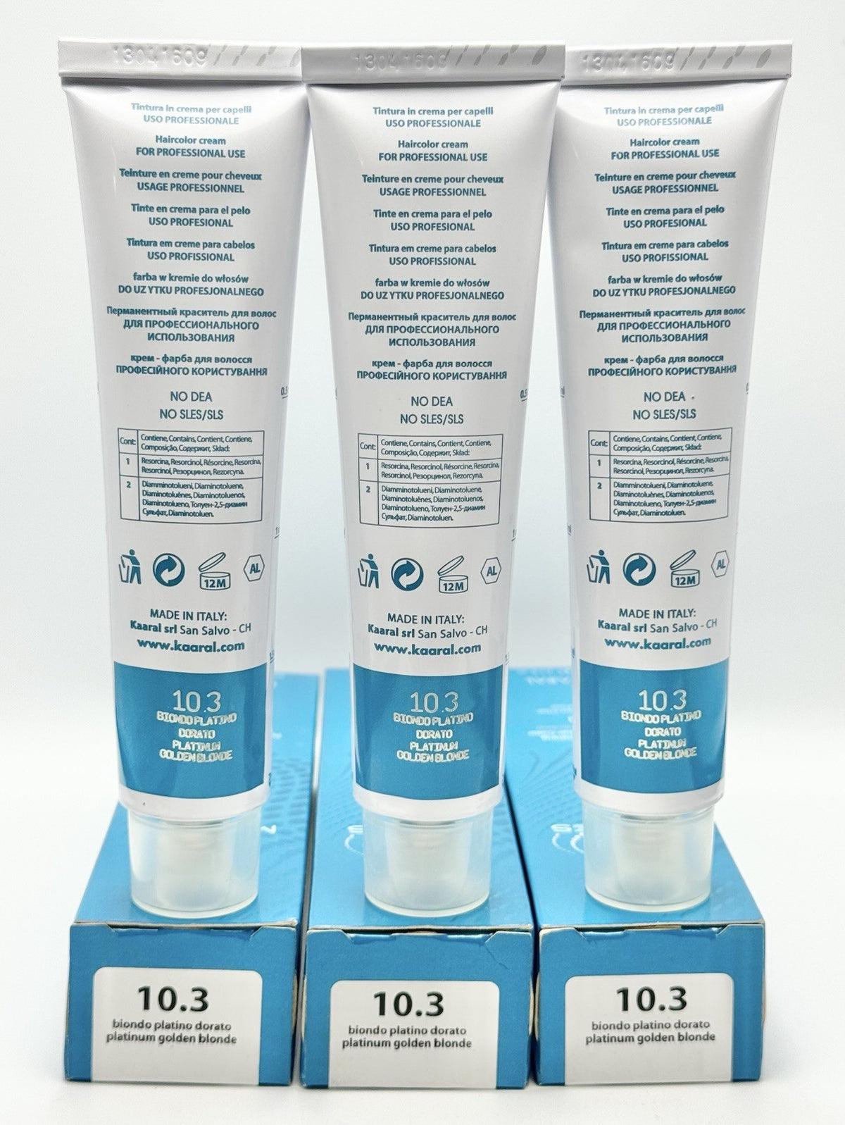 Permanent Haircolor 10.3 Platinum Golden Blonde - 3x Pack