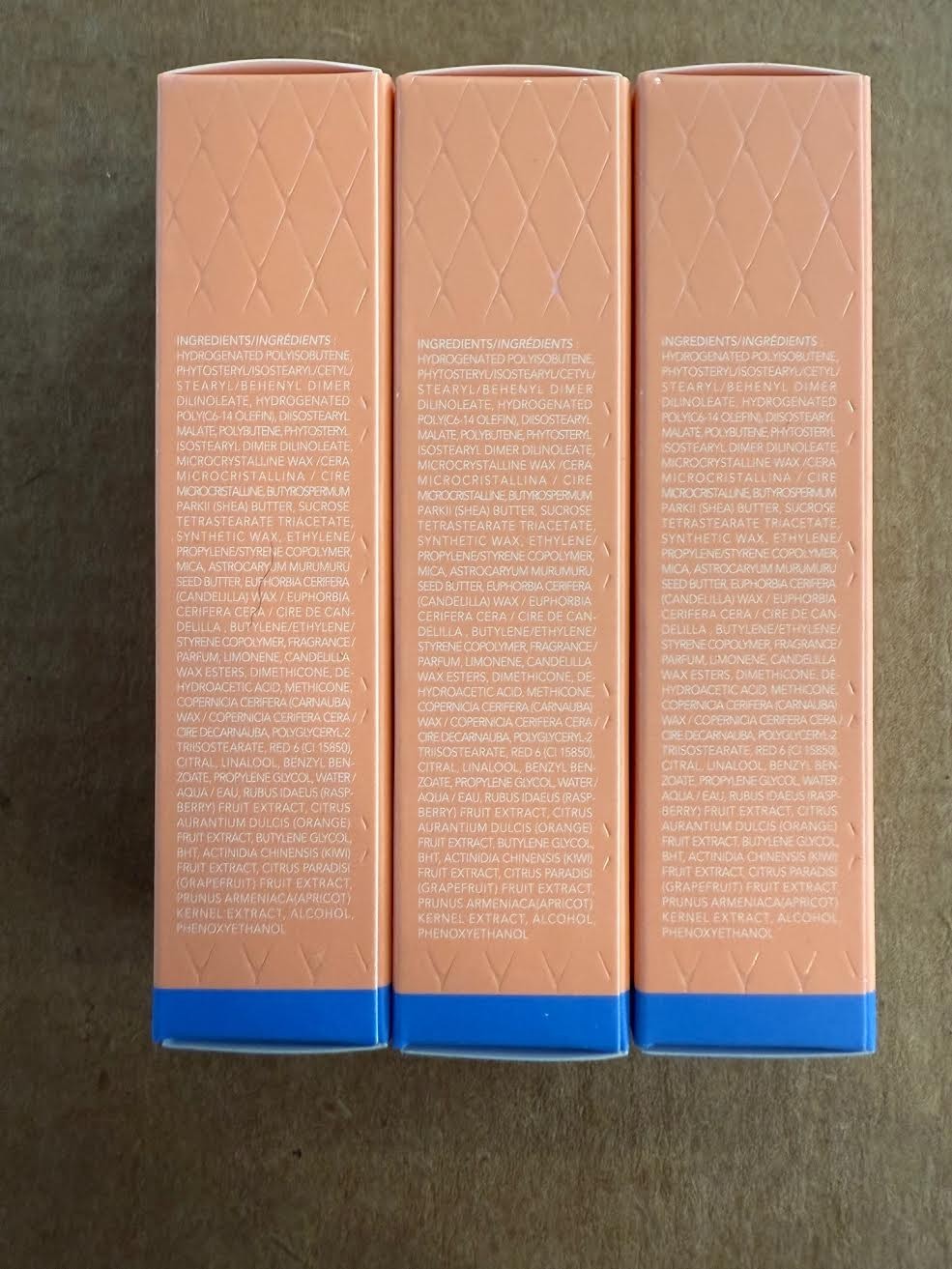 Lip Glowy Balm Grapefruit Set - Hydrating Lip Gloss 0.35 Oz x3
