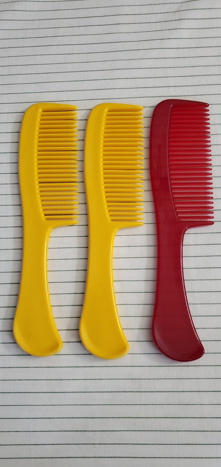 Vintage Tip Top Unbreakable Hair Combs Set - 8 Inch Styling Picks